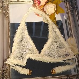 Roberto Cavalli NWT Creamy Colored See Thru Bra